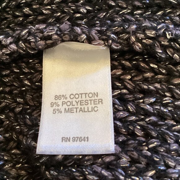 J.Jill Womens‎ Sweater Size Small Black Metallic Knit Long Sleeve Scoop Neck - Picture 10 of 10